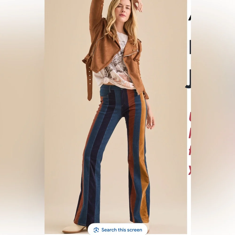 Altar'd State Daisy Suede Flare Jeans Size 28 NWOT Retail $89 - Picture 3 of 3